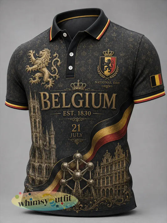 Gepersonaliseerd poloshirt met korte mouwen voor de Nationale Dag van de Mannen - A / S
