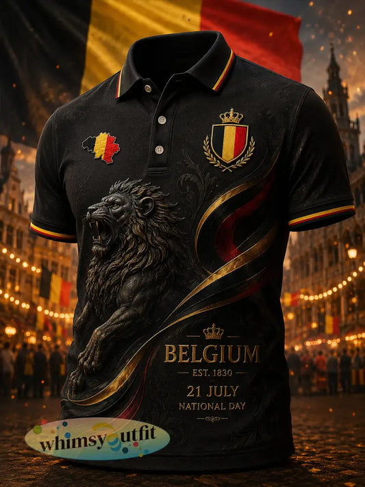 Gepersonaliseerd poloshirt met korte mouwen voor de Nationale Dag van de Mannen - A / S
