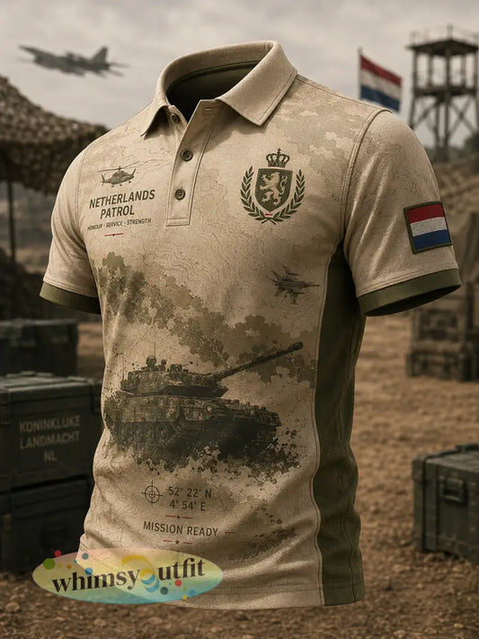 Gesneden cargobroek voor heren met vintage militaire print - A / S