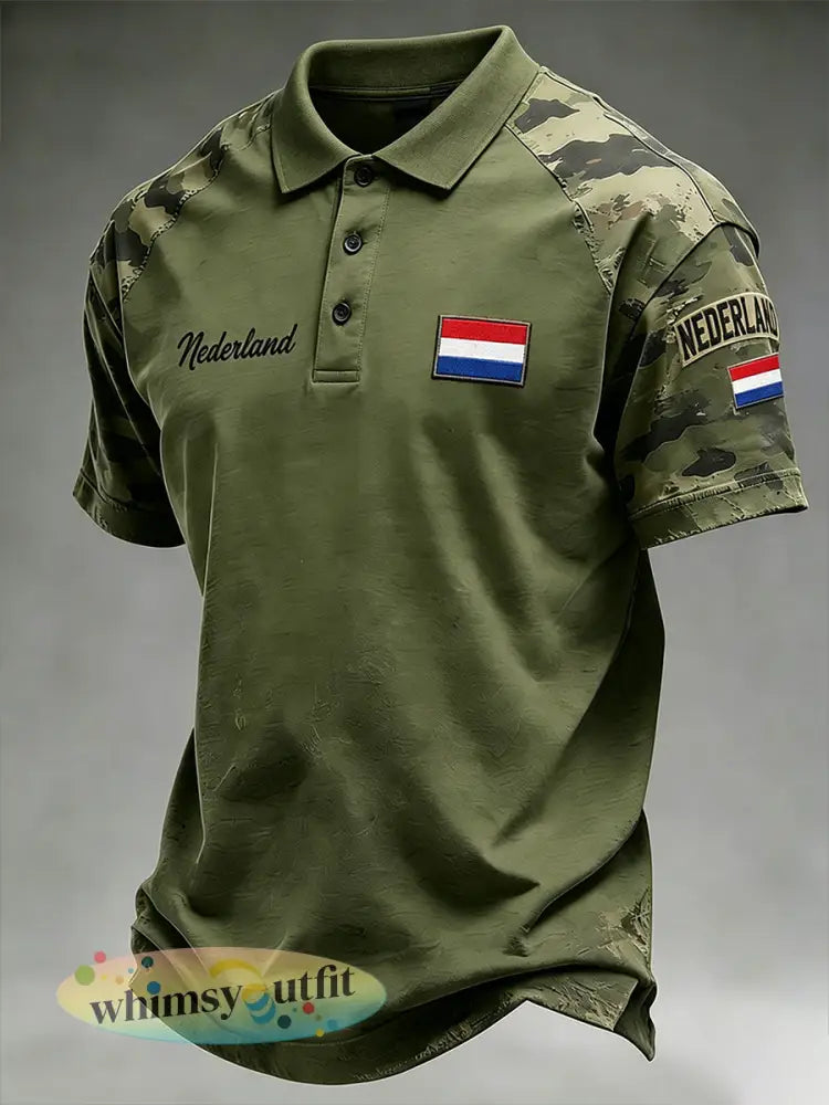 Gesneden cargobroek voor heren met vintage militaire print - A / S