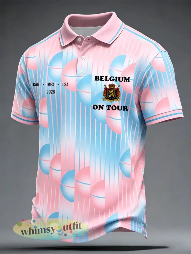 Heren België Voetbal liefhebber Les Diables Rouges Geprint Casual Tops - als foto / S