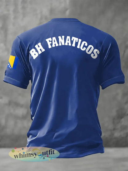 Heren Bosnië voetbal liefhebber ZMAJEVI geprint t-shirt