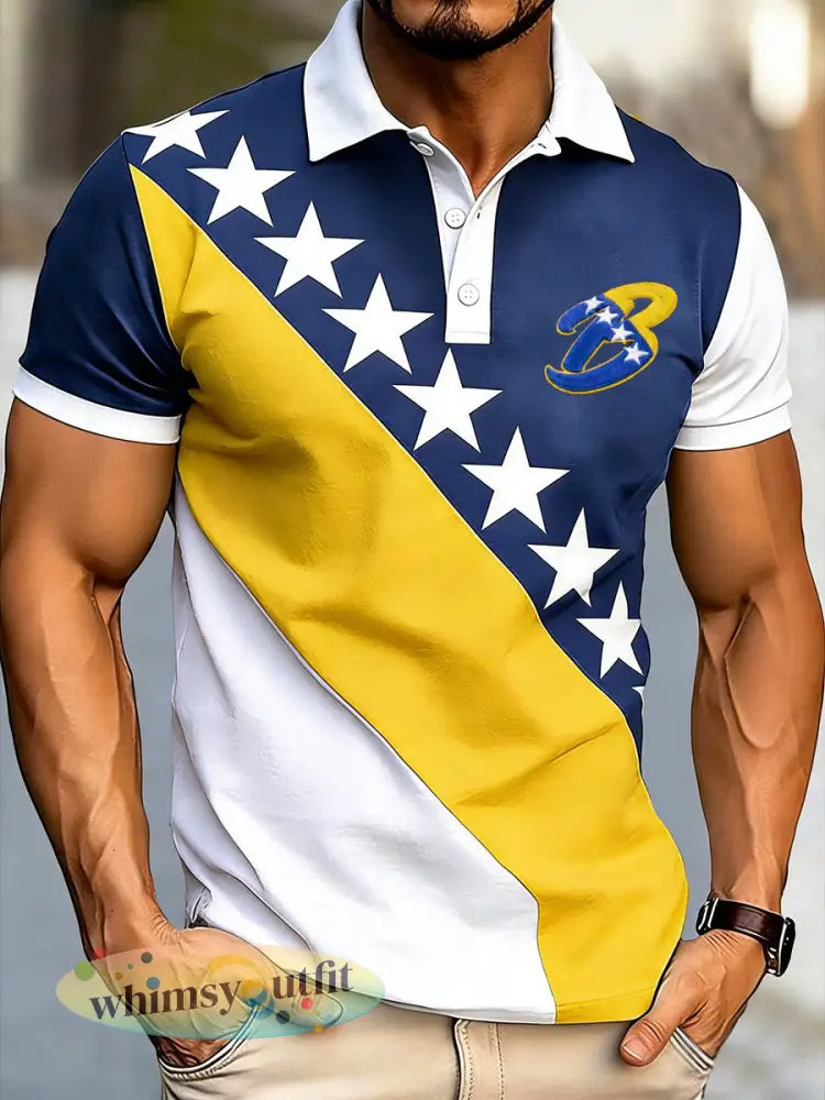 Heren Bosnië voetbal liefhebber ZMAJEVI geprinte casual tops - als foto / S