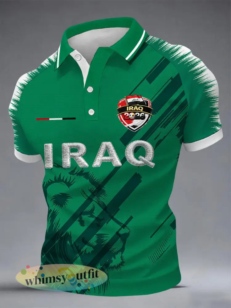 Heren Iraaks voetbal casual top - Groen / S