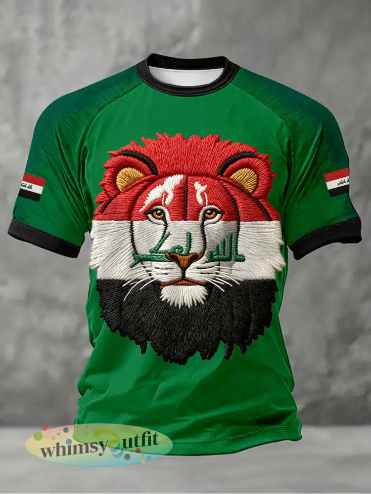 Heren Irak voetbal T-shirts - Groen / S