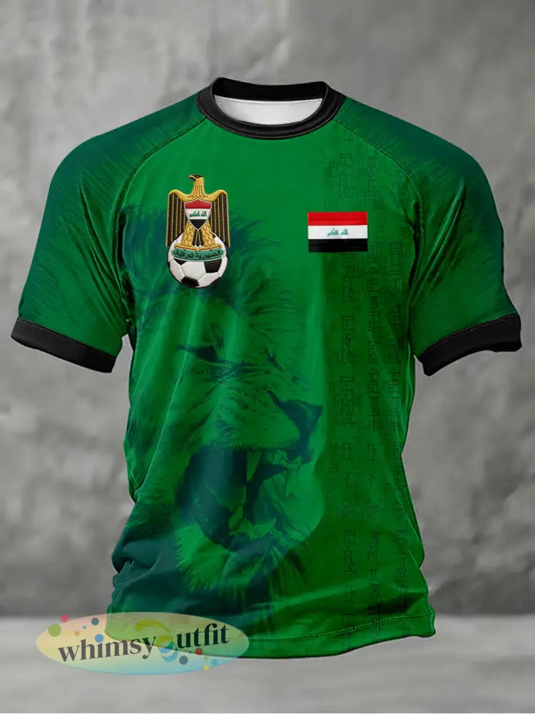 Heren Irak voetbal T-shirts - Groen / S
