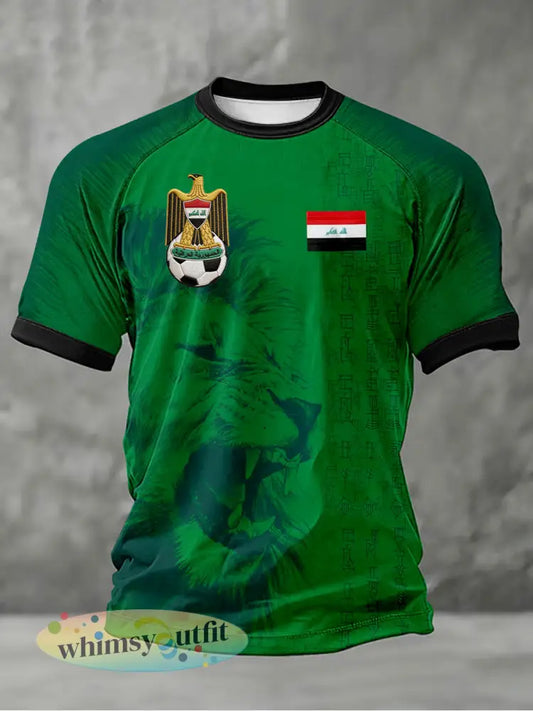 Heren Irak voetbal T-shirts - Groen / S