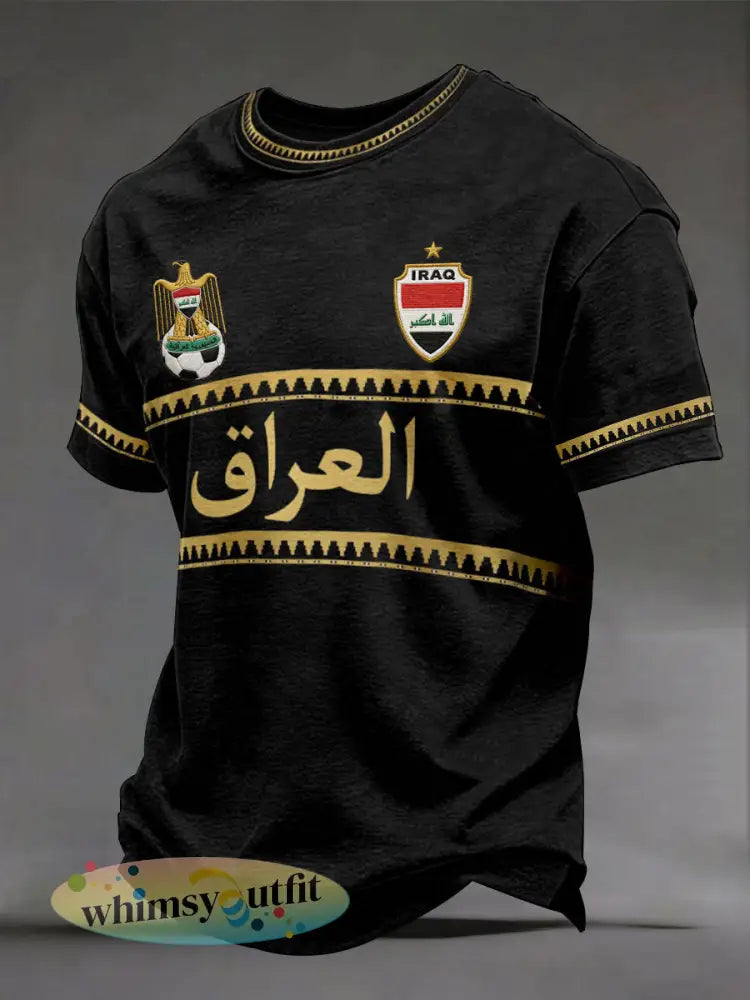 Heren Irak voetbal T-shirts - Zwart / S