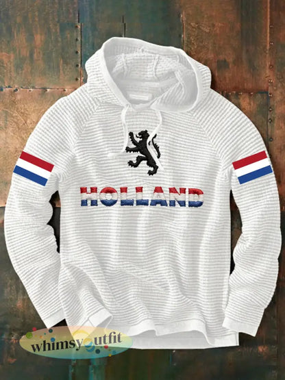 Heren Koningsdag-hoody - Wit / S