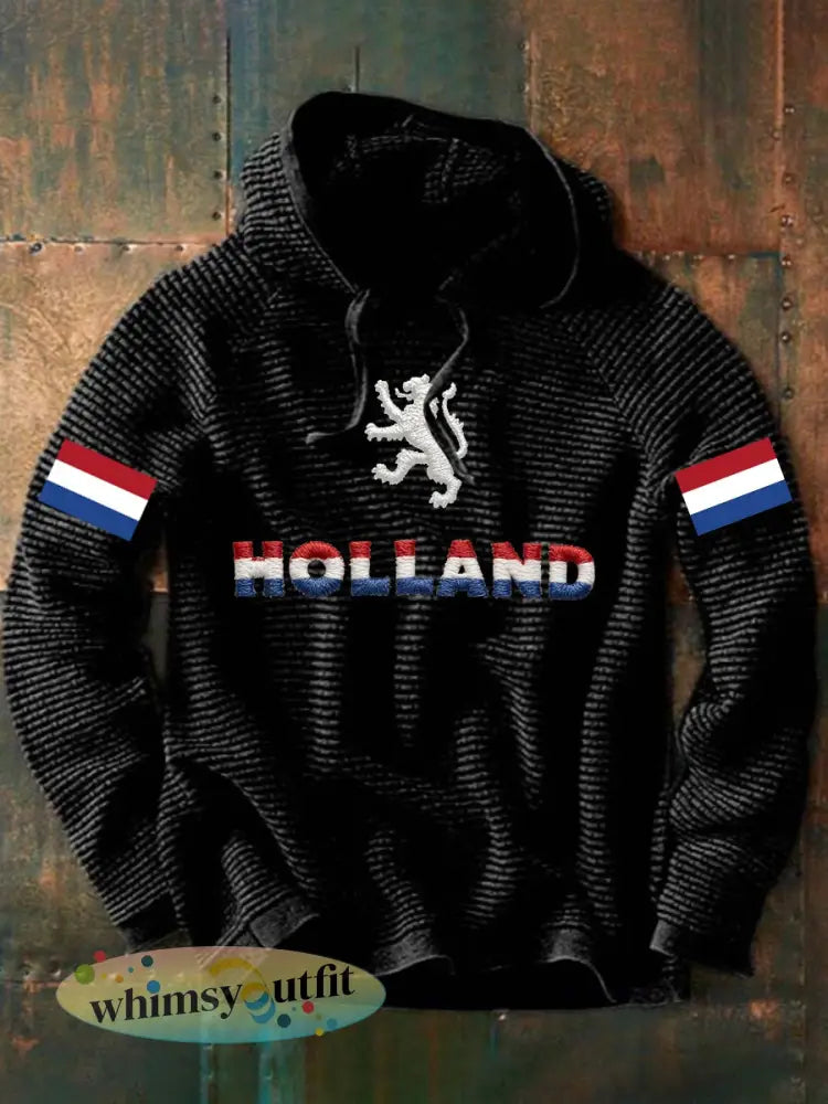 Heren Koningsdag-hoody - Zwart / S