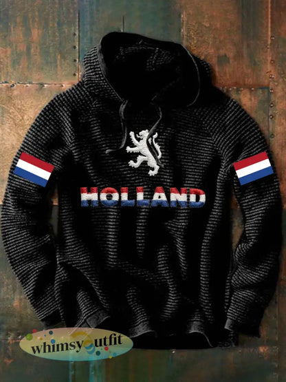 Heren Koningsdag-hoody - Zwart / S