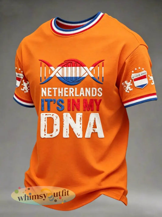 Heren Koningsdag-t-shirt - Sinaasappel / S