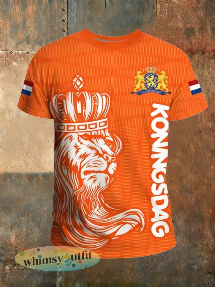 Heren Nederlandse Koningsdag Thema T-shirt - A / S
