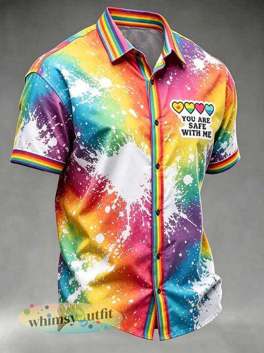 Heren Pride Month Art Print Modeprint Shirt - als foto / S