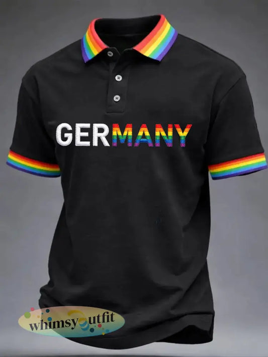 Heren Pride Month shirt met korte mouwen - Zwart / S