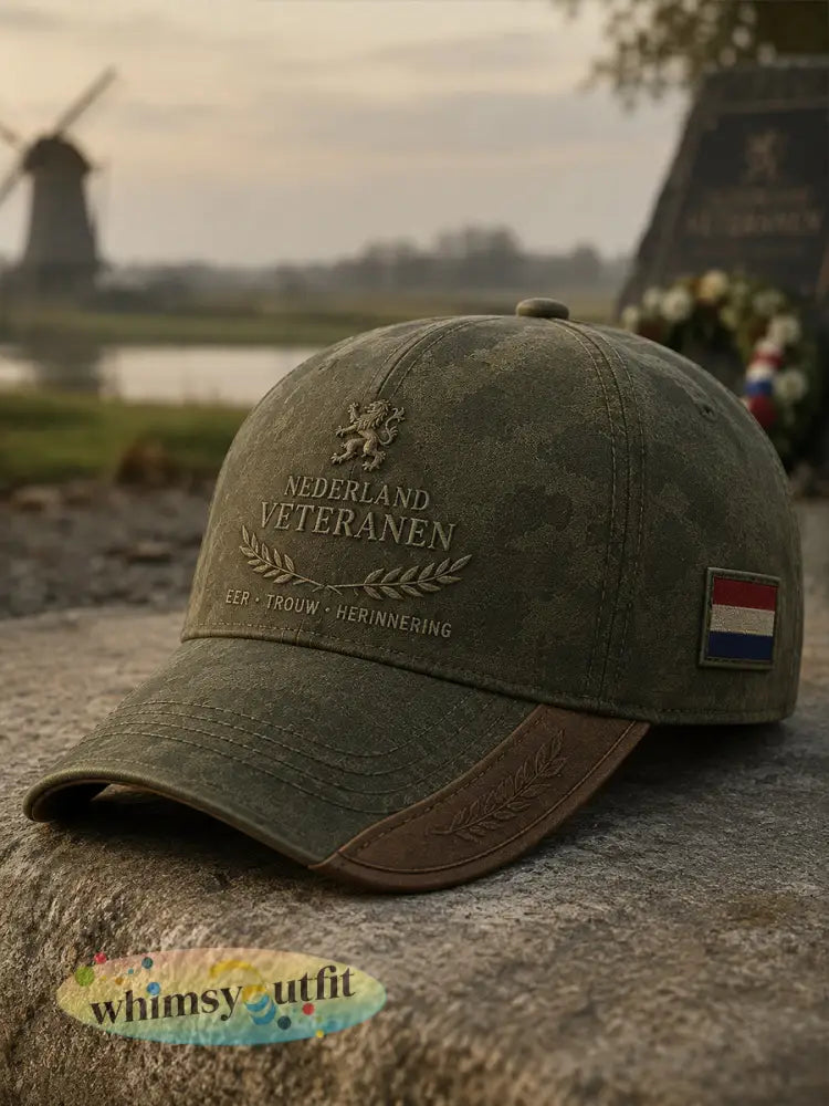 Heren retro camouflage veteraan element print hoed - A / ÉÉN