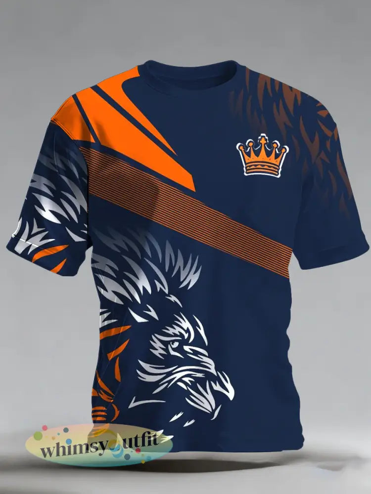 Heren T-shirt met artistieke print ter herinnering aan Koningsdag in Nederland - A / S