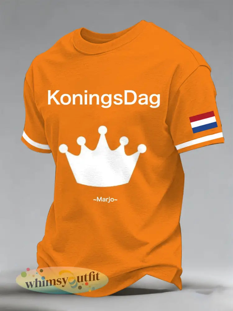 Heren T-shirt met herdenkingsprint voor de Nederlandse Koningsdag - A / S