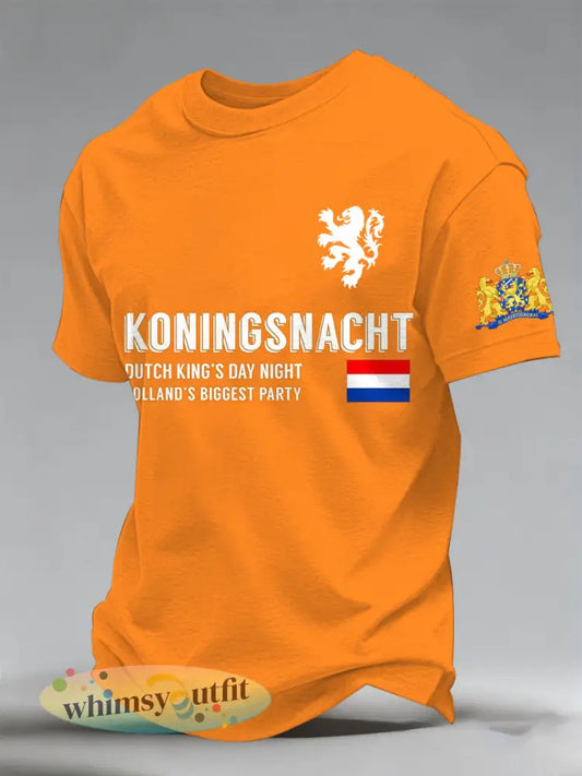 Heren T-shirt met herdenkingsprint voor de Nederlandse Koningsdag - A / S