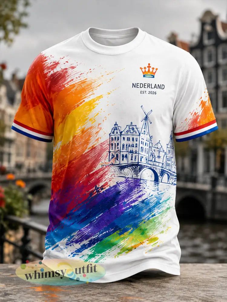 Heren-T-shirt met korte mouwen en print met thema vrijheid voor de LHBT-gemeenschap - A / S
