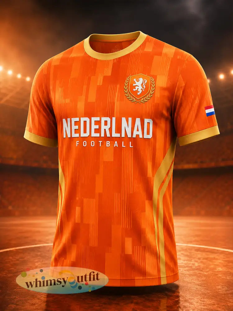 Heren-T-shirt met korte mouwen en voetbalprint - A / S