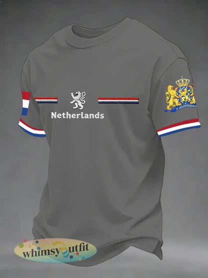 Heren t-shirt met korte mouwen - Grijs / S