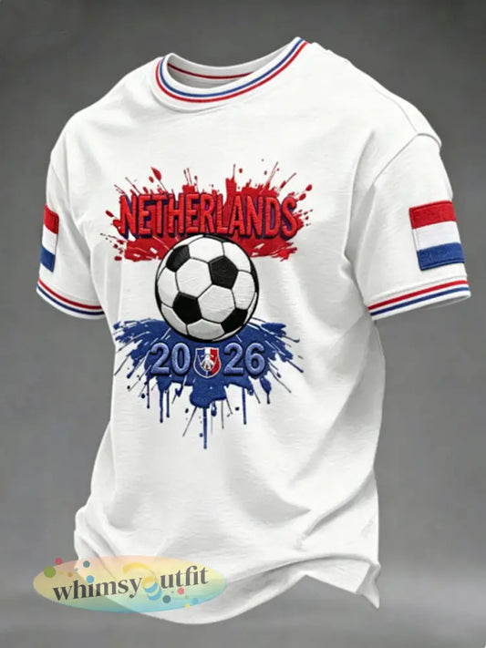Heren t-shirt met korte mouwen - Wit / S