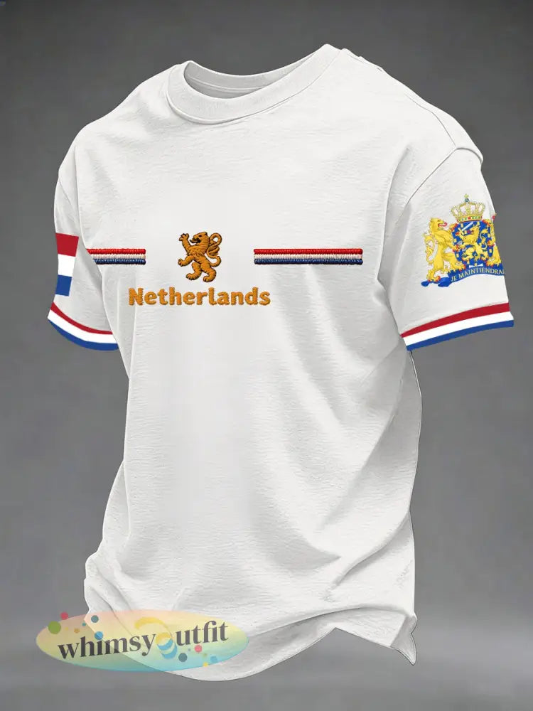 Heren t-shirt met korte mouwen - Wit / S