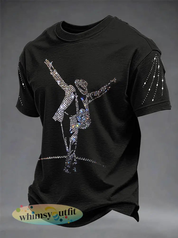 Heren T-shirt met korte mouwen - Zwart / S