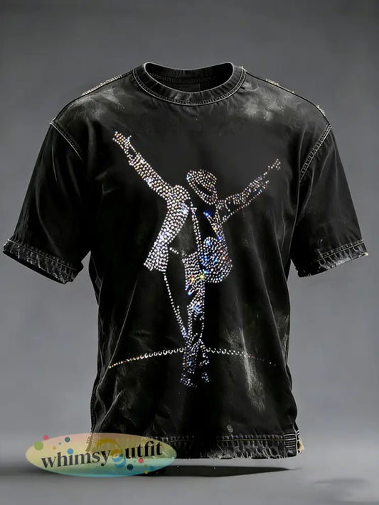 Heren T-shirt met korte mouwen - Zwart / S