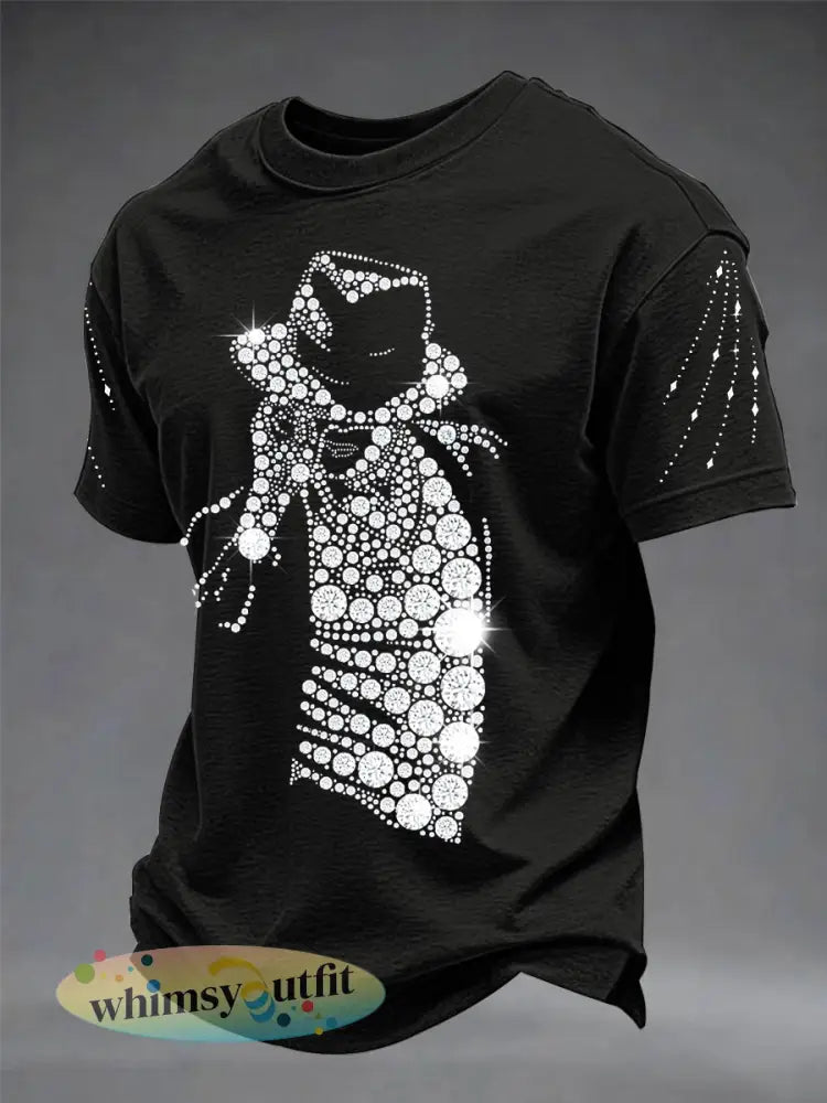 Heren T-shirt met korte mouwen - Zwart / S