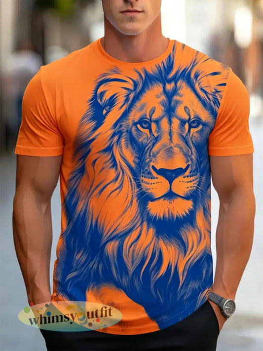 Heren T-shirt met kunstprint ter herinnering aan Koningsdag - A / S