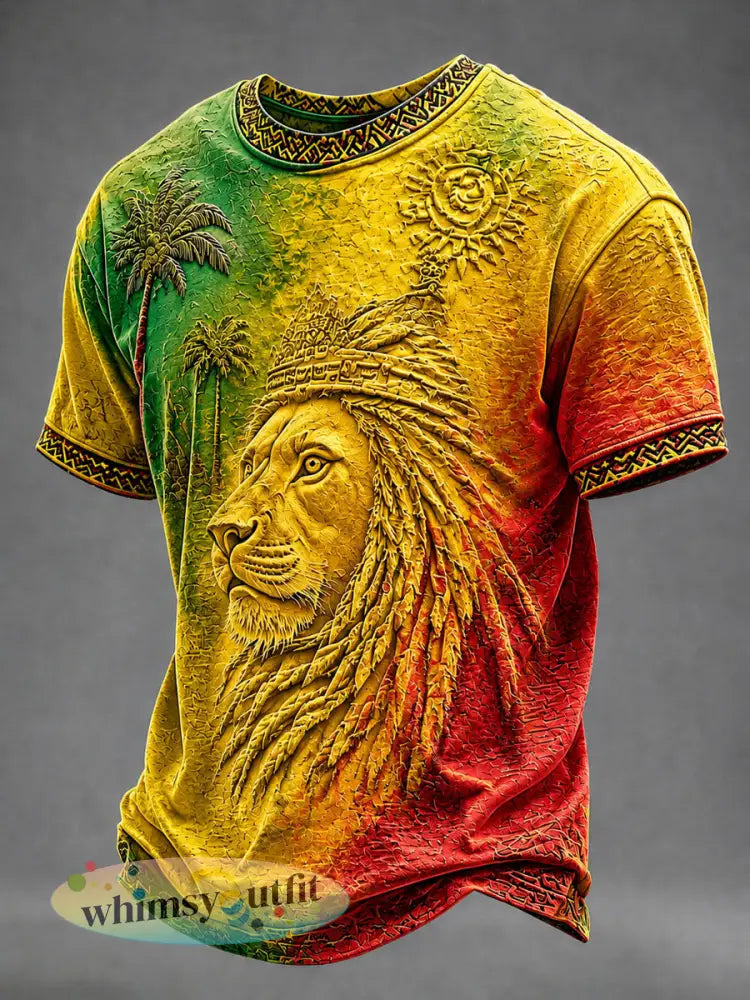 Heren T-shirt met print ‘Every Little Thing Is Gonna Be Alright’ in casual stijl - als foto / S
