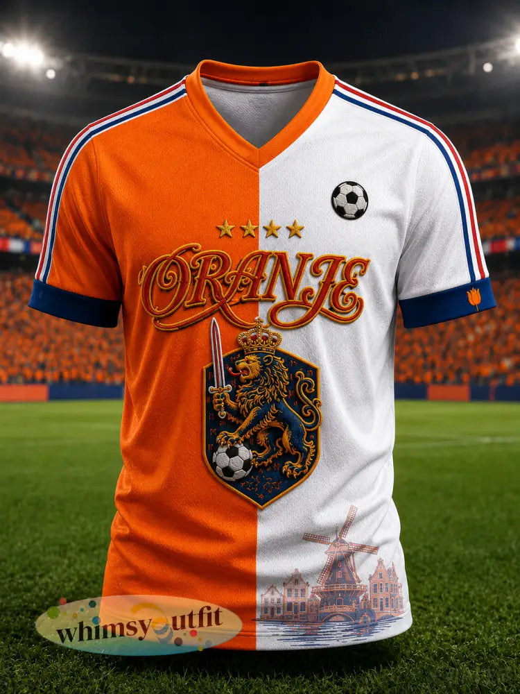Heren T-shirt met vikings van Nederlandse voetbalclub en halflange mouwen - A / S