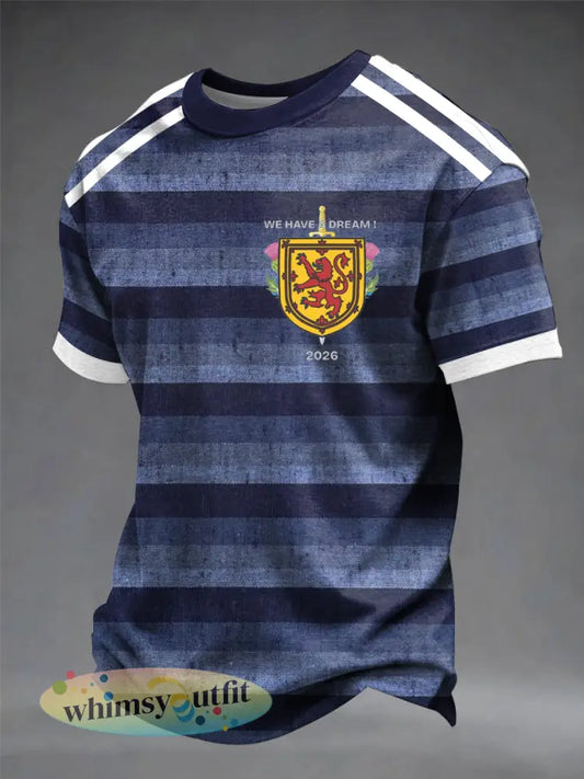 Heren UK Football Lover Schotland Bedrukte T-shirt met korte mouwen - als foto / S