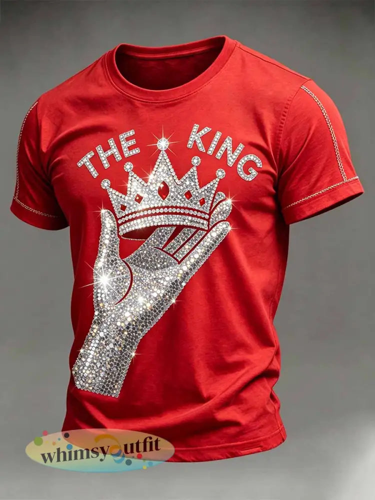 Heren vintage herdenkings-T-shirt met print van de - als foto / S