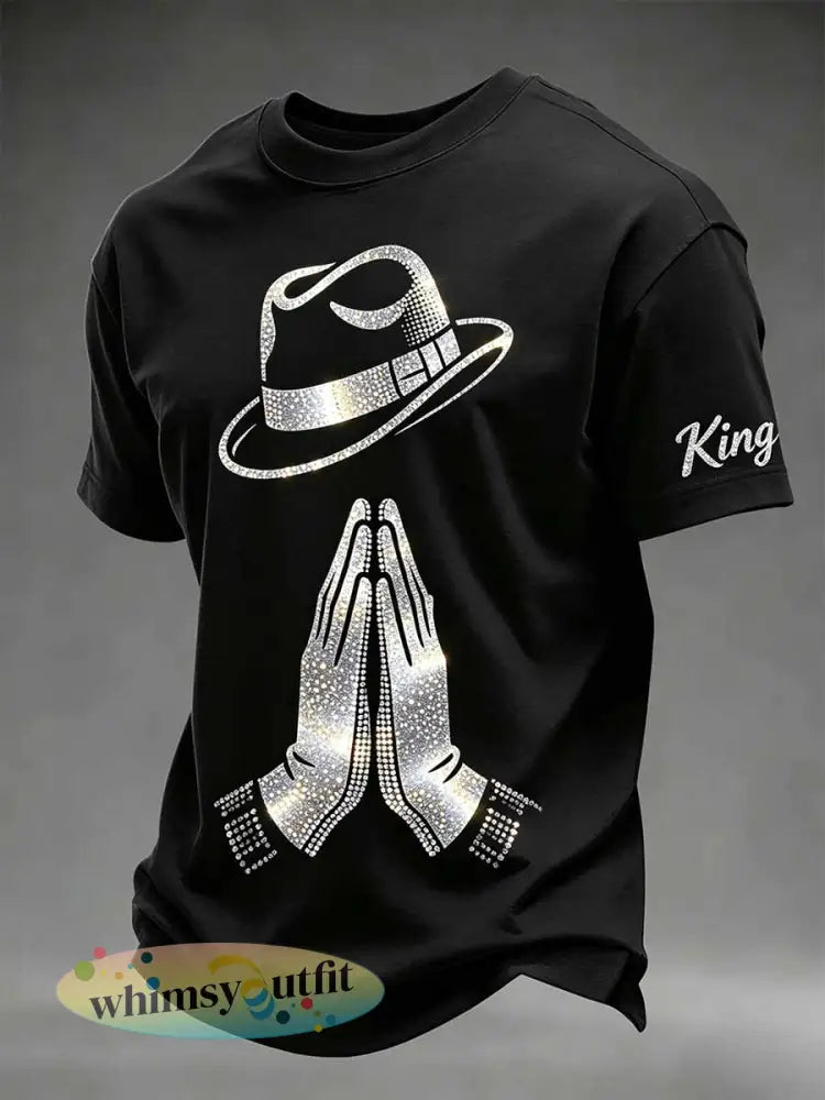 Heren vintage herdenkings-T-shirt met print van de - als foto / S