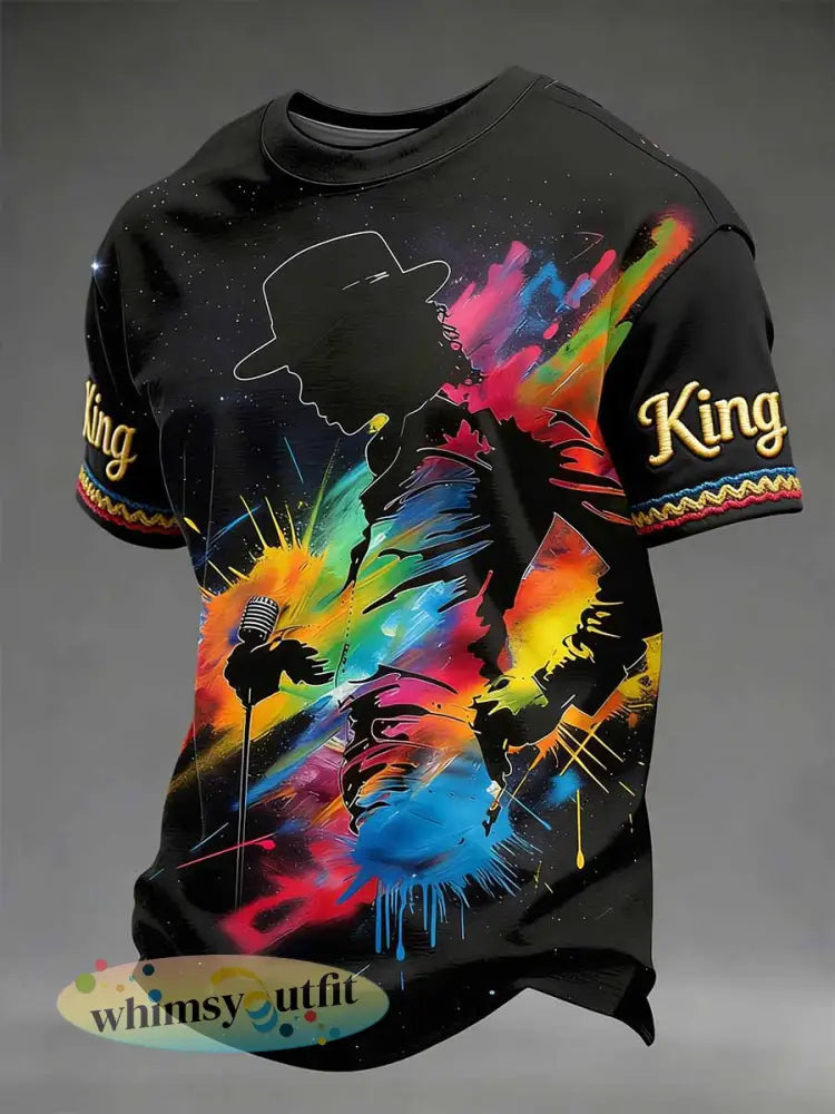 Heren vintage herdenkings-T-shirt met print van de - als foto / S