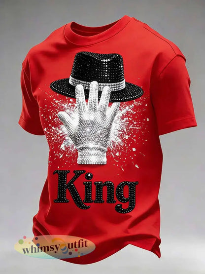 Heren vintage herdenkings-T-shirt met print van de - als foto / S