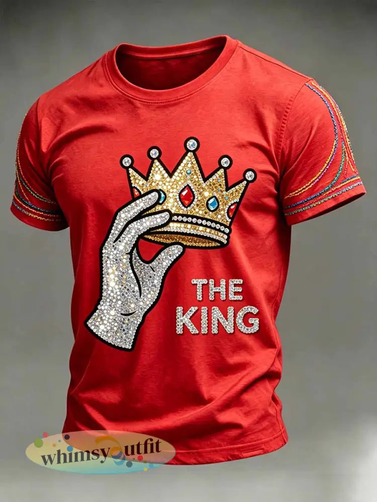 Heren vintage herdenkings-T-shirt met print van de - als foto / S