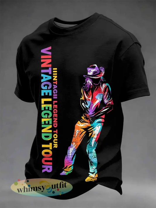 Heren vintage herdenkings-T-shirt met print van de - als foto / S