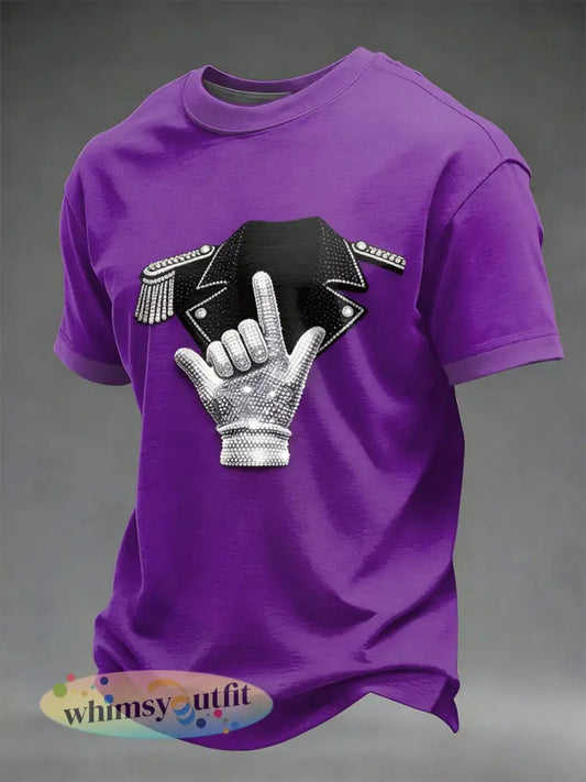 Heren vintage herdenkings-T-shirt met print van de - als foto / S