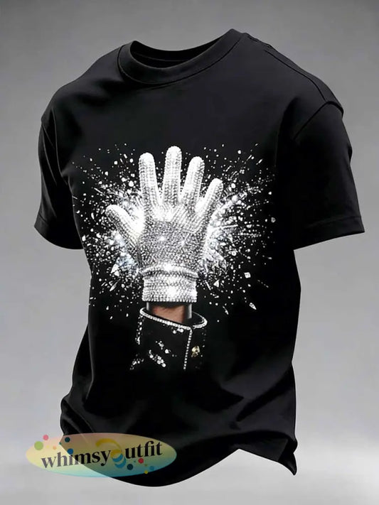 Heren Vintage Herdenkingskoning van Pop Gedrukt T-shirt - als foto / S