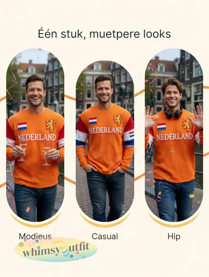 Heren wafel lange mouw T-shirt