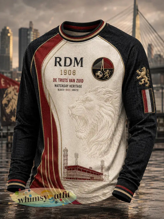 Heren Feyenoord wafeltrui met lange mouwen - A / S
