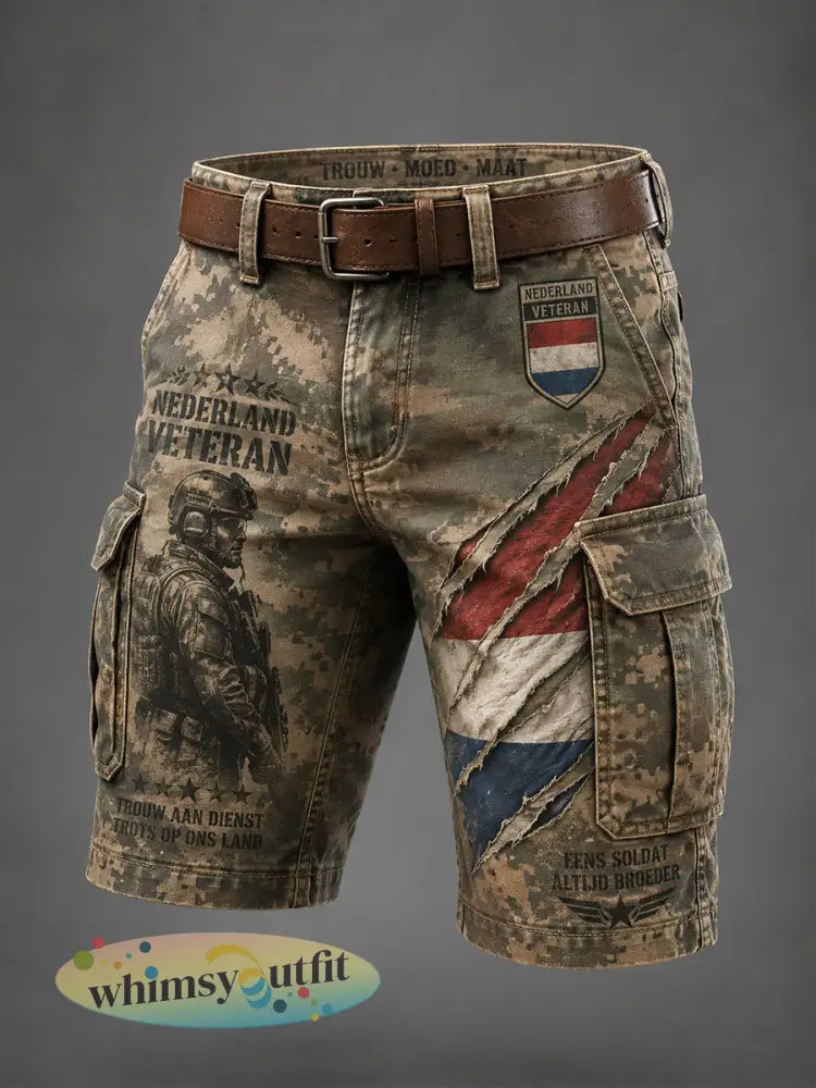 Herenbroek in retro-veteranenstijl met korte broekspijpen en print - A / S