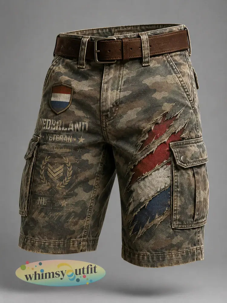Herenbroek in retro-veteranenstijl met korte broekspijpen en print - A / S