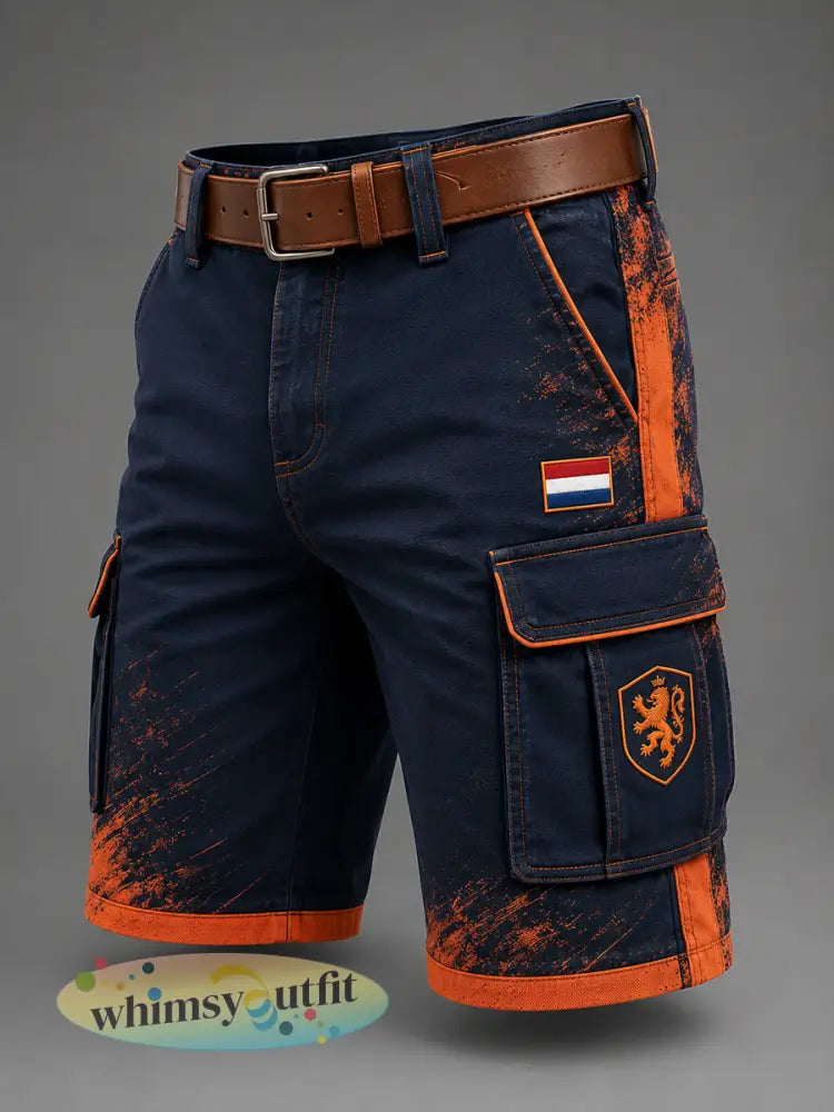 Herenbroek met retro kleurblokken en korte broekspijpen - A / S