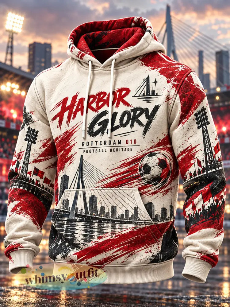 Herenhoodie met grafische print geïnspireerd op urban voetbal - A / S