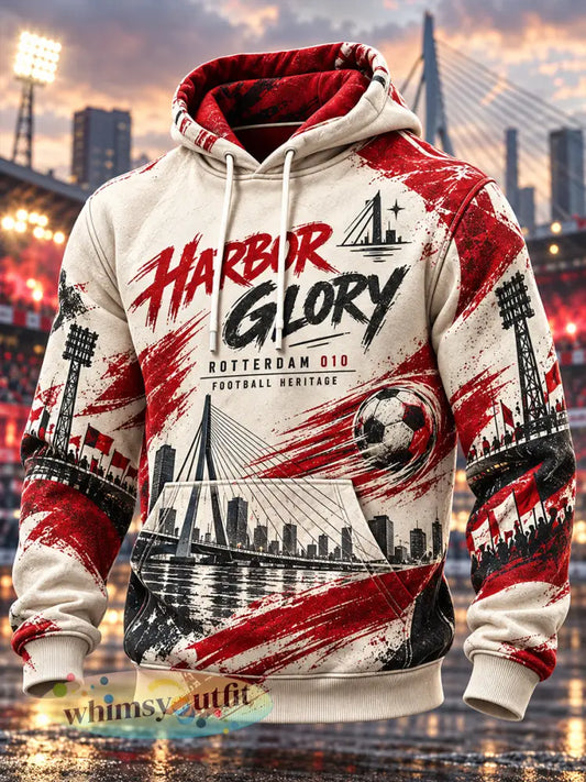 Herenhoodie met grafische print geïnspireerd op urban voetbal - A / S